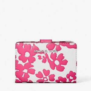 Michael Kors Jet Set Medium Floral Print Bi-Fold Wallet